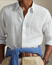 Load image into Gallery viewer, Ralph Lauren Striped Linen Blue/White
