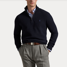 Load image into Gallery viewer, Ralph Lauren Mesh Knit Quarter Zip Navy
