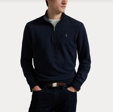 Load image into Gallery viewer, Ralph Lauren Luxury Jersey Quarter Zip Navy
