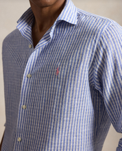 Load image into Gallery viewer, Ralph Lauren Seersucker Linen Blue/White

