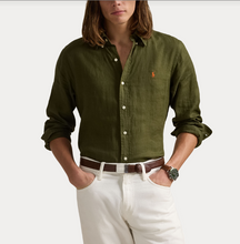 Load image into Gallery viewer, Ralph Lauren Linen Shirt New Olive
