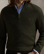 Load image into Gallery viewer, Ralph Lauren Washable Wool Quarter Zip Olive
