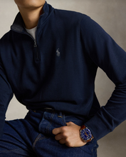 Load image into Gallery viewer, Ralph Lauren Luxury Jersey Quarter Zip Navy

