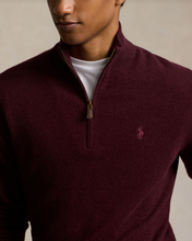 Load image into Gallery viewer, Ralph Lauren Merino Wool Quarter Zip Wine
