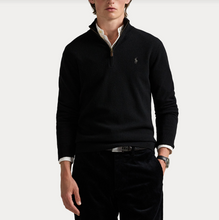 Load image into Gallery viewer, Ralph Lauren Merino Wool Quarter Zip Black
