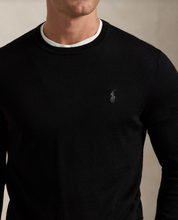Load image into Gallery viewer, Ralph Lauren Merino Wool Crewneck Black
