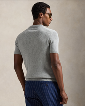 Load image into Gallery viewer, Ralph Lauren Rib Knit Polo Grey
