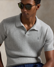 Load image into Gallery viewer, Ralph Lauren Rib Knit Polo Grey
