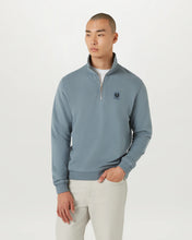 Load image into Gallery viewer, BELSTAFF QUARTER ZIP SWEATSHIRT BLUE FLINT
