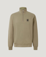 Load image into Gallery viewer, Belstaff Quarter Zip Sweatshirt Fatigue Green
