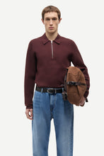 Load image into Gallery viewer, Samsoe Guna Half Zip Bitter Chocolate
