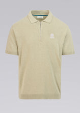 Load image into Gallery viewer, SANDBANKS ZIP UP KNITTED POLO SAND
