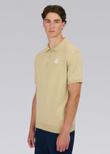 Load image into Gallery viewer, SANDBANKS ZIP UP KNITTED POLO SAND
