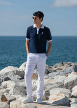 Load image into Gallery viewer, Sandbanks 3 Button Knitted Polo Navy
