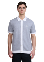 Load image into Gallery viewer, Sandbanks Knitted Full Button Polo Grey Marl
