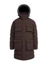 Load image into Gallery viewer, Sandbanks Branksome Long Puffer Brown
