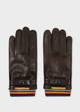 Load image into Gallery viewer, Paul Smith Signature Stripe Gloves Brown
