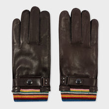 Load image into Gallery viewer, Paul Smith Signature Stripe Gloves Brown
