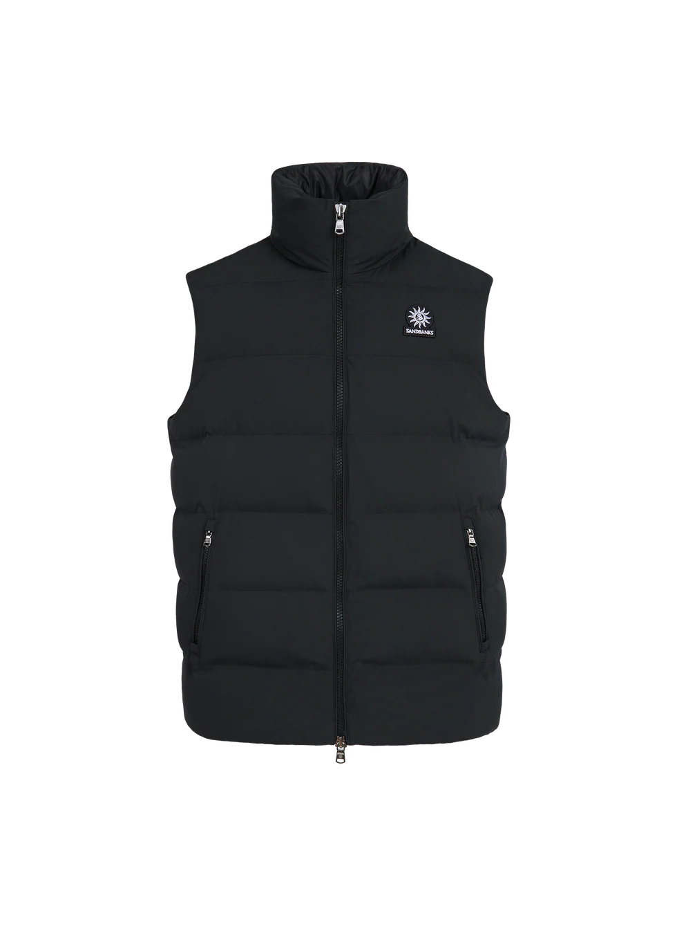 Sandbanks Clifftop Zip Pocket Gilet Black