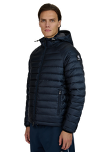 Load image into Gallery viewer, Sandbanks Hooded Ripstop Puffer Navy
