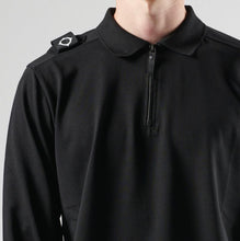 Load image into Gallery viewer, MASTRUM LS ZIP POLO BLACK
