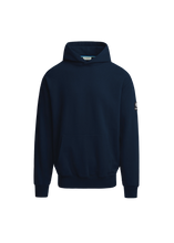 Load image into Gallery viewer, Sandbanks Badge Logo Hoodie Navy
