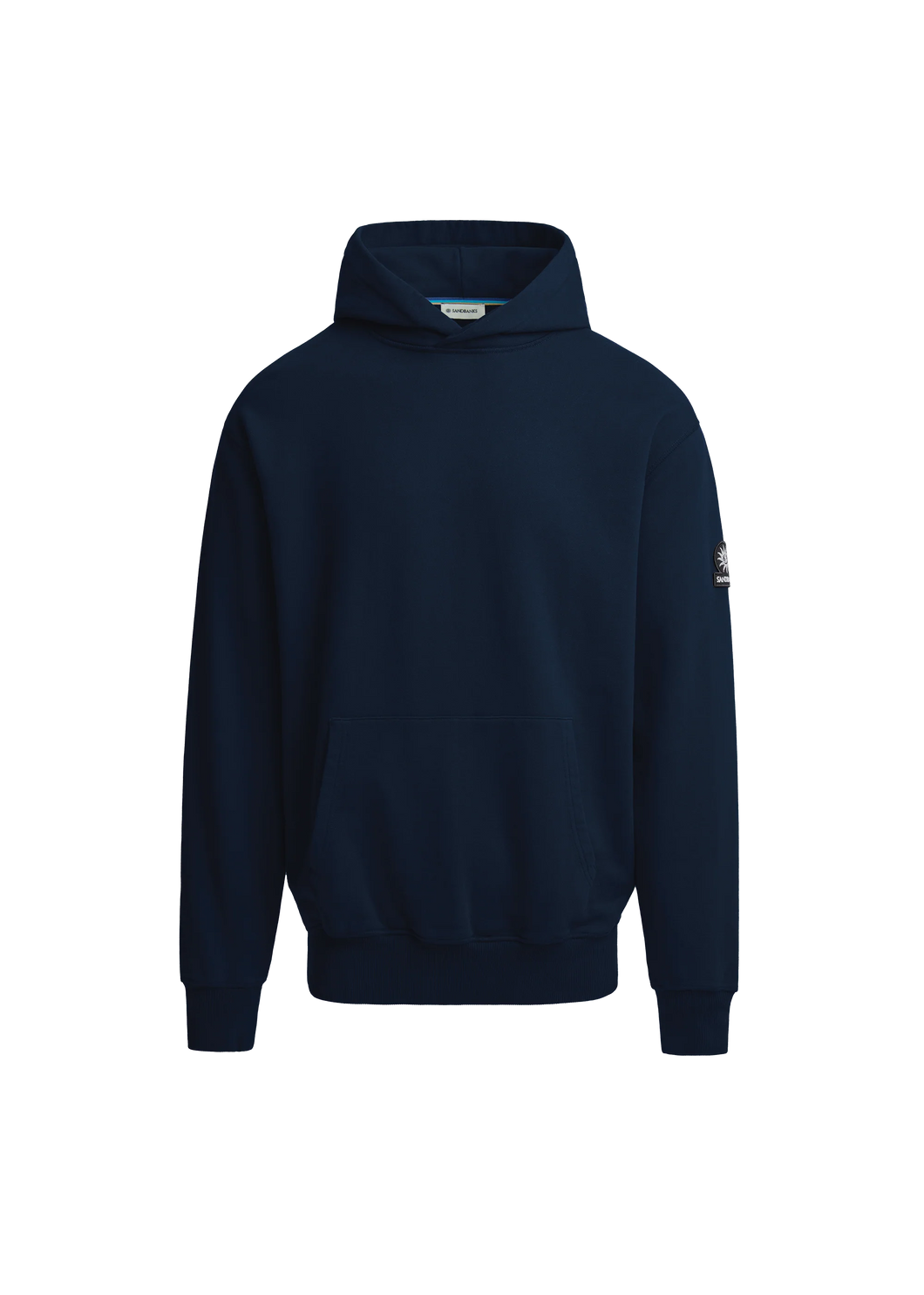 Sandbanks Badge Logo Hoodie Navy