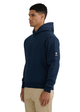Load image into Gallery viewer, Sandbanks Zip Pocket Interlock Hoodie Navy
