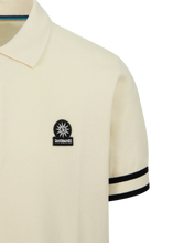 Load image into Gallery viewer, Sandbanks Stripe Hem Polo Shirt Ecru

