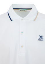 Load image into Gallery viewer, Sandbanks Tri Colour Polo Shirt White
