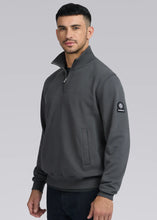 Load image into Gallery viewer, Sandbanks Badge Logo Quarter Zip Anthracite
