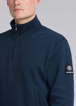 Load image into Gallery viewer, SANDBANKS BADGE LOGO QUARTER ZIP NAVY
