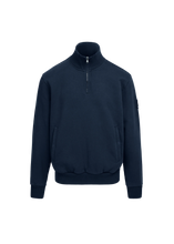 Load image into Gallery viewer, Sandbanks Badge Logo Quarter Zip Navy
