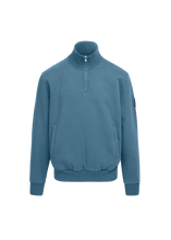 Load image into Gallery viewer, Sandbanks Badge Logo Quarter Zip Teal
