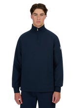 Load image into Gallery viewer, Sandbanks Interlock Quarter Zip Navy
