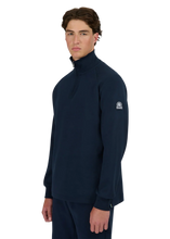 Load image into Gallery viewer, Sandbanks Interlock Quarter Zip Navy
