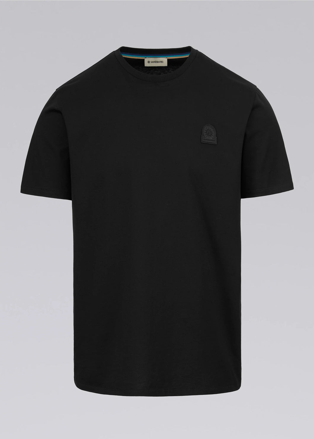 SANDBANKS RUBBERISED BADGE LOGO TSHIRT BLACK