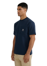 Load image into Gallery viewer, Sandbanks Zip Pocket Interlock T-shirt Navy
