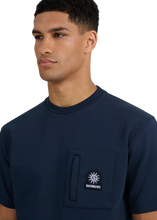 Load image into Gallery viewer, Sandbanks Zip Pocket Interlock T-shirt Navy
