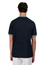 Load image into Gallery viewer, Sandbanks Textured Jacquard T-shirt Navy
