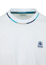 Load image into Gallery viewer, Sandbanks Tri Colour Tshirt White

