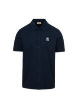 Load image into Gallery viewer, Sandbanks Full Button Interlock Polo Navy
