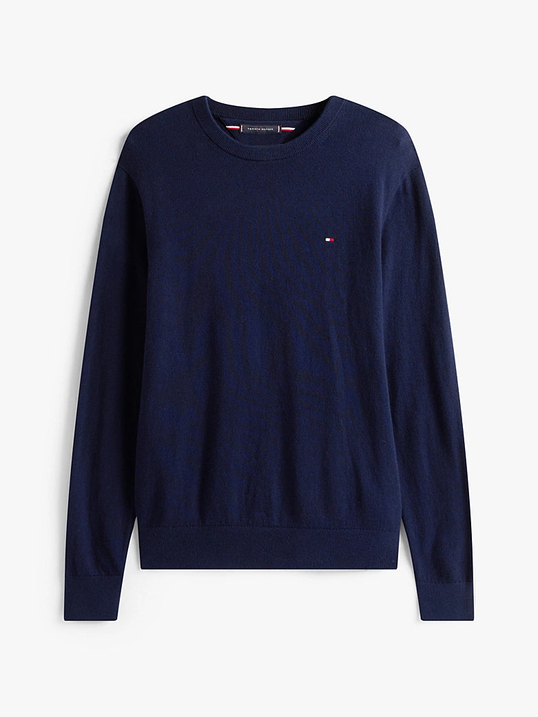 Tommy Hilfiger Crew Neck Jumper Navy Blue
