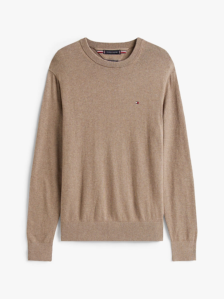 Tommy Hilfiger Crew Neck Jumper Taupe Heather