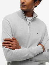 Load image into Gallery viewer, Tommy Hilfiger Mock Neck Quarter-Zip Jumper With Cashmere
