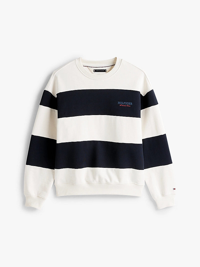 TOMMY HILFIGER STRIPE RELAXED SWEATSHIRT