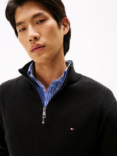 Load image into Gallery viewer, Tommy Hilfiger Quarter Zip Jumper Black
