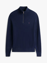 Load image into Gallery viewer, Tommy Hilfiger Quarter Zip Jumper Navy

