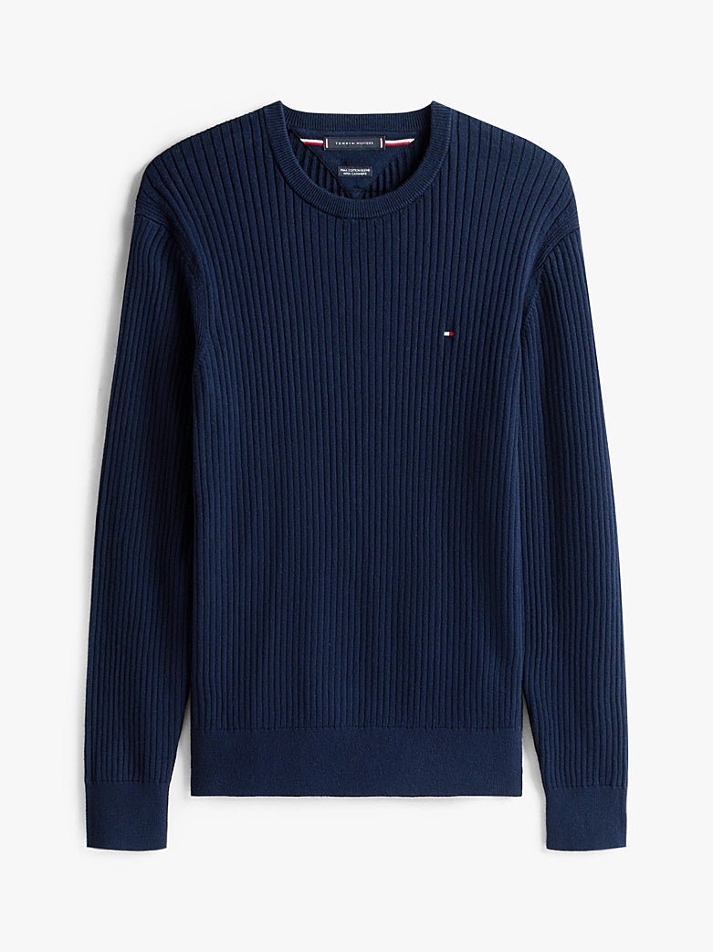 Tommy Hilfiger Rib Knit Jumper With Cashmere