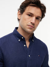 Load image into Gallery viewer, Tommy Hilfiger Washed Linen Shirt Carbon Navy
